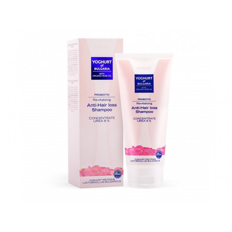 Probiotiskt vitaliserande schampo mot håravfall "BULGARISK YOGHURT & ORGANIC ROSE OIL" 200 ml