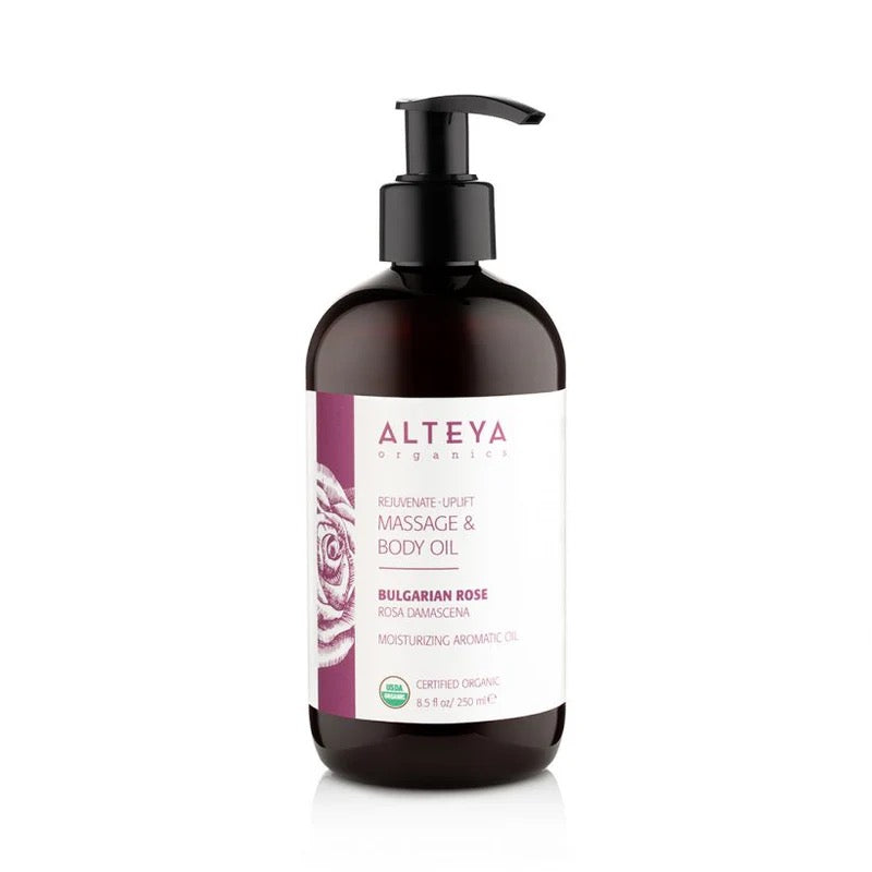Hieronta- ja vartaloöljy Bulgarian Rose 250 ml (LUOMU)