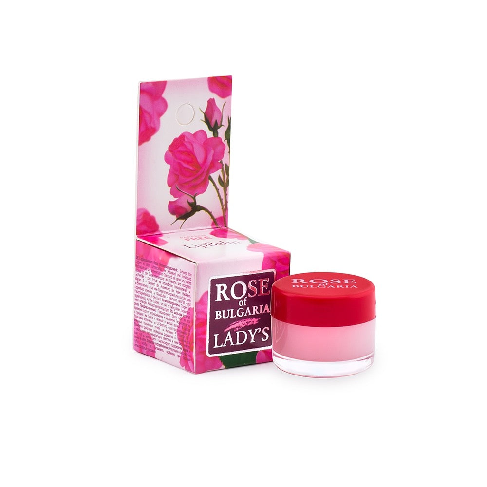 Kosteuttava huulirasva Rose of Bulgaria Lady's purkki 5 ml Ruusuöljy & Sheavoi