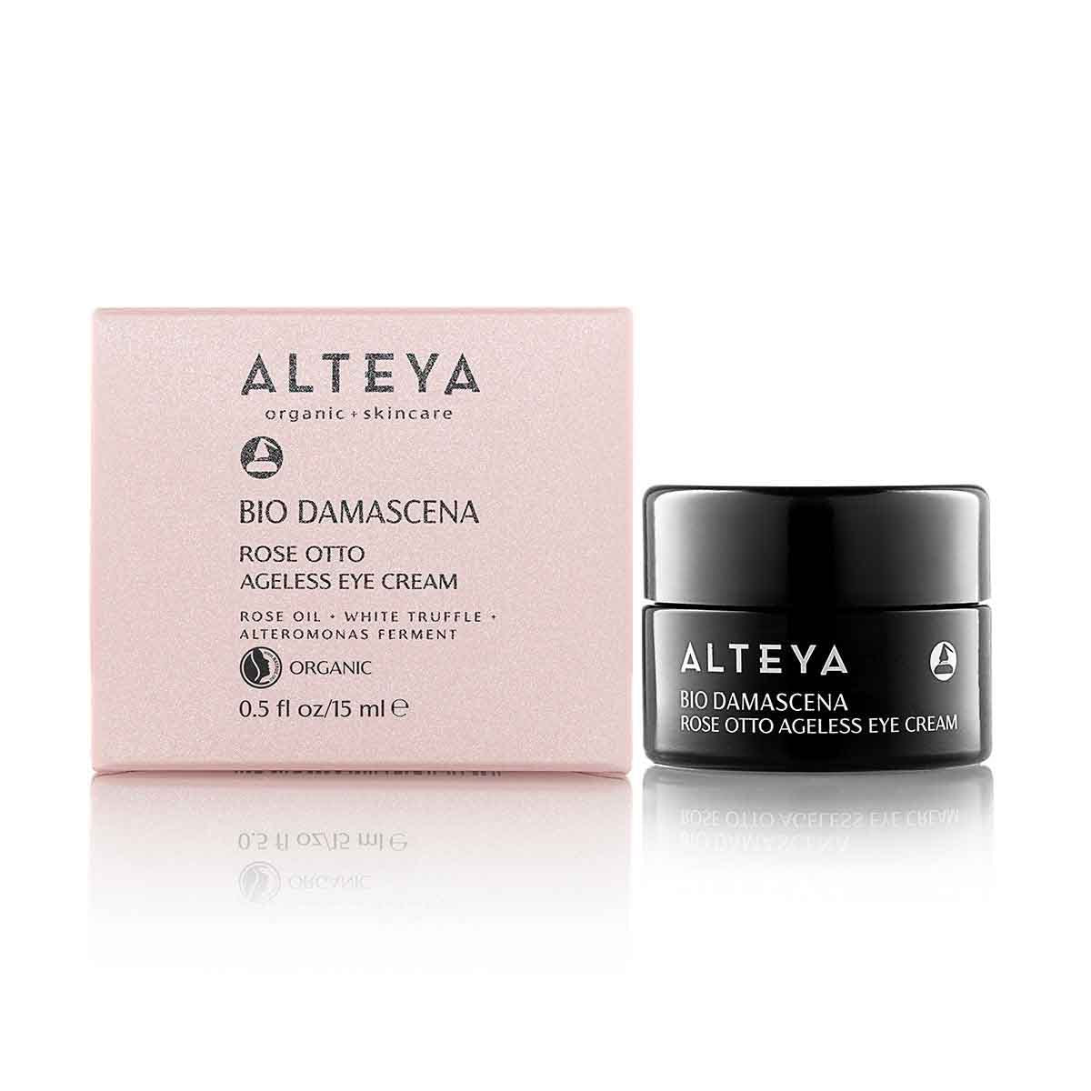 Silmänympärysvoide Bio Damascena Rose Otto Ageless 15 ml Ruusuöljy, Valkoinen Tryffeli & Alteromonas (LUOMU)