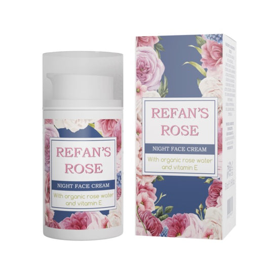 Nattkräm för ansiktet Refan's Rose 50 ml Ekologiskt rosenvatten &amp; vitamin E