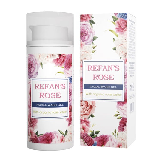 Ansiktstvättgel Refan's Rose 100 ml Ekologiskt rosenvatten - Med exfolierande effekt