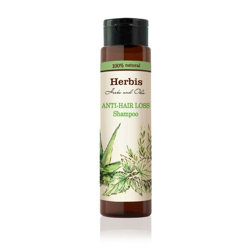 HERBIS Luonnollinen Hiustenlähtöä Ehkäisevä Shampoo 300 ml (100 % luonnollisia ainesosia)