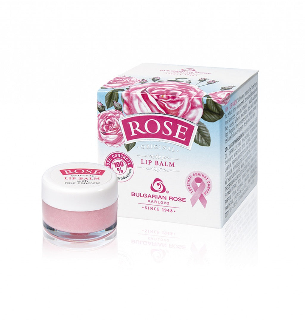 Läppbalsam Bulgarian Rose 5 g Rosextrakt, Kakaoolja, vitamin E &amp; D-panthenol